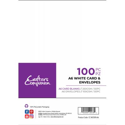 Crafter's Companion Card & Envelopes A6 White
